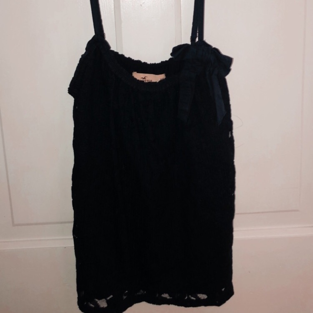 Hollister Navy Lace Top